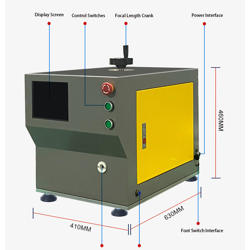 Mesin Pelucutan Wayar Laser Pemotong Putar Desktop FLS30-XC
