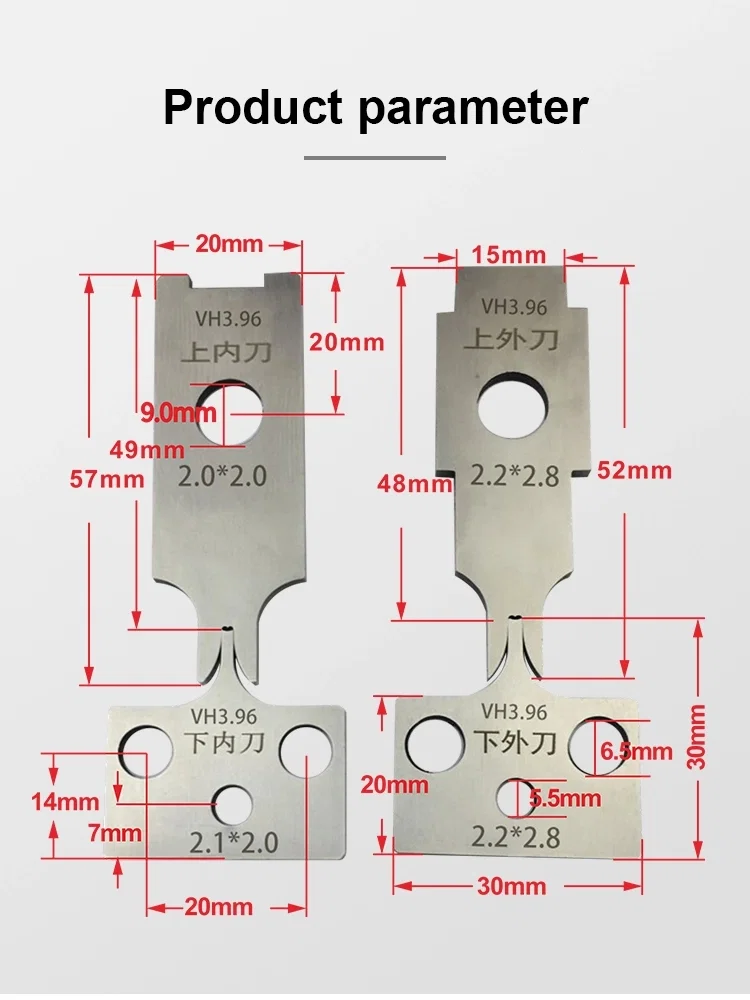 Bilah keluli tungsten OTP untuk mesin crimping Terminal, bilah mesin terminal, bilah OTP, Jalur Wayar Dan Mesin Crimp Mati, Pisau Perhimpunan Untuk Mesin Crimp, Pisau Crimping