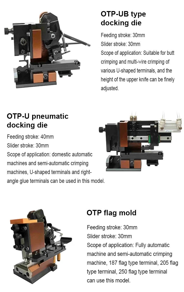 Mati melintang wayar super pneumatik untuk terminal khas ultra lebar pengelim aplikator terminal OTP acuan terminal