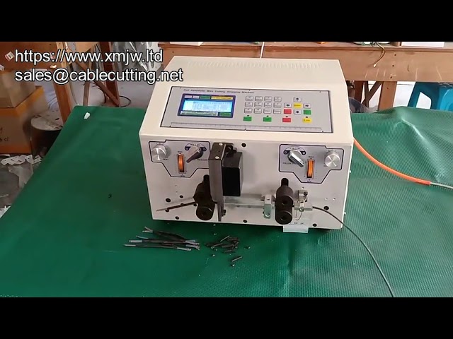 Automatic Flat Jacket 2 Layers Electric Motor Winding Cable Wire Cutting And Stripping Machine