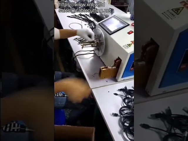 Automatic Copper Wire Twist Tie Bundling Mobile Phone Power Cable Coil Winding Machine