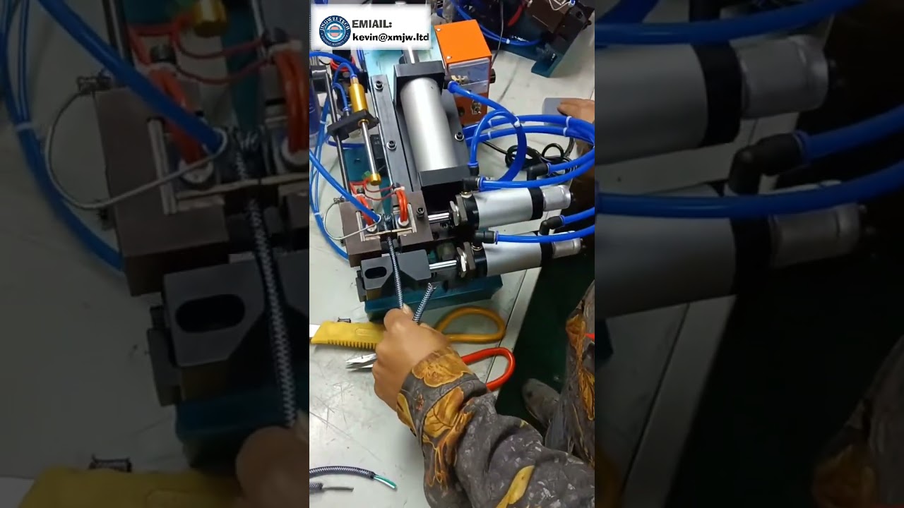 Horizontal 3 10mm Glass Fiber Braided Insulated Cable Hot Stripping Machine Pneumatic high temperatu