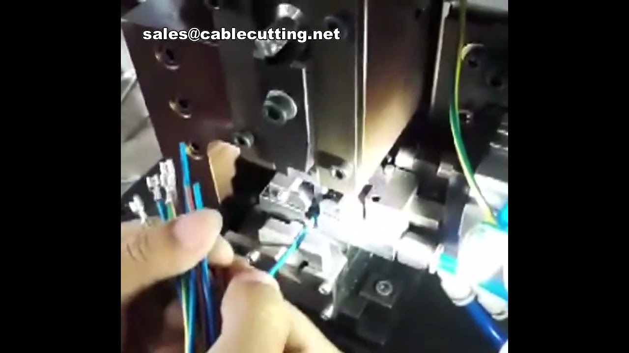 Horizontal Pneumatic Terminal Stripping Machine Dc Terminal Ac Terminal Crimping With Multi Core Wir