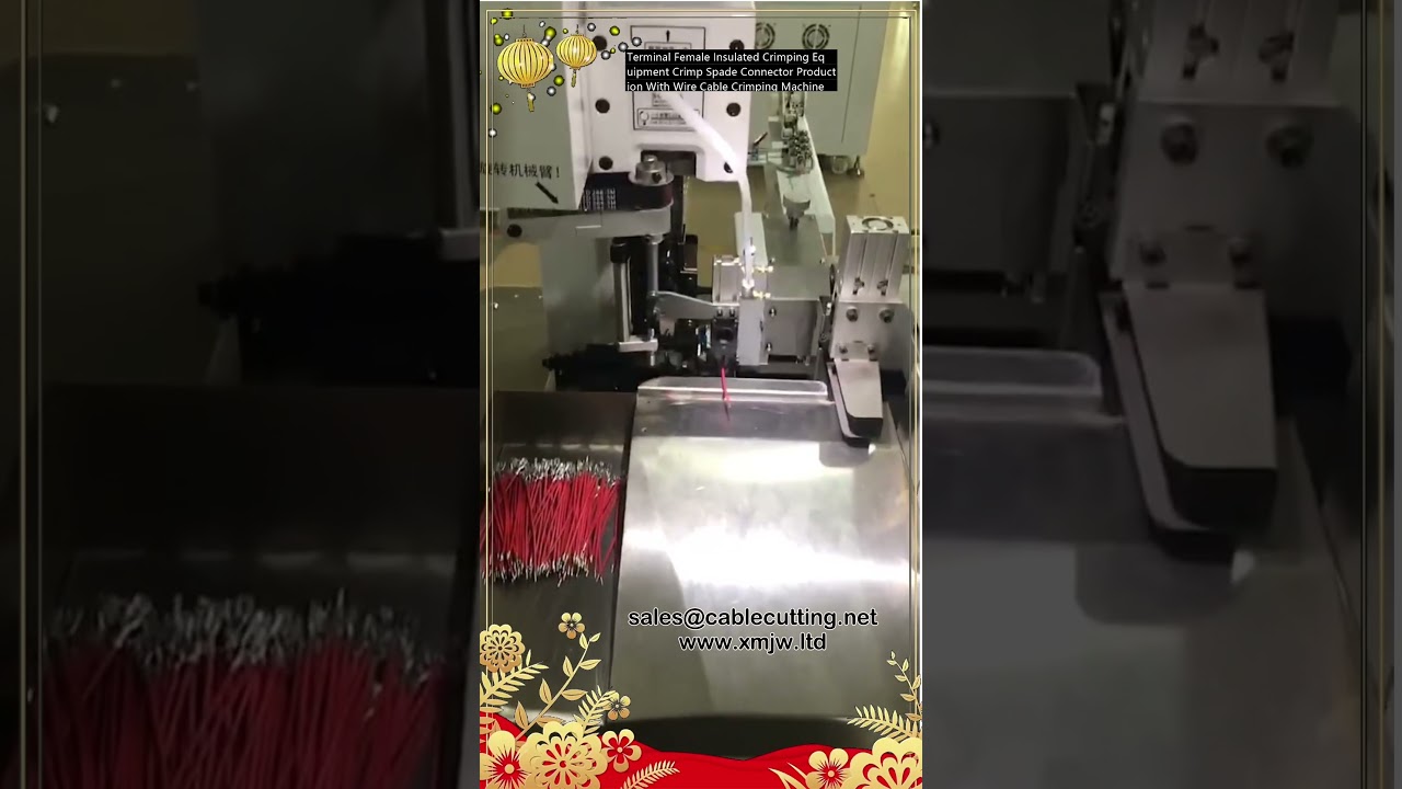 Terminal Female Insulated Crimping Equipment Crimp Spade Connector Production With Wire Cable Crimp