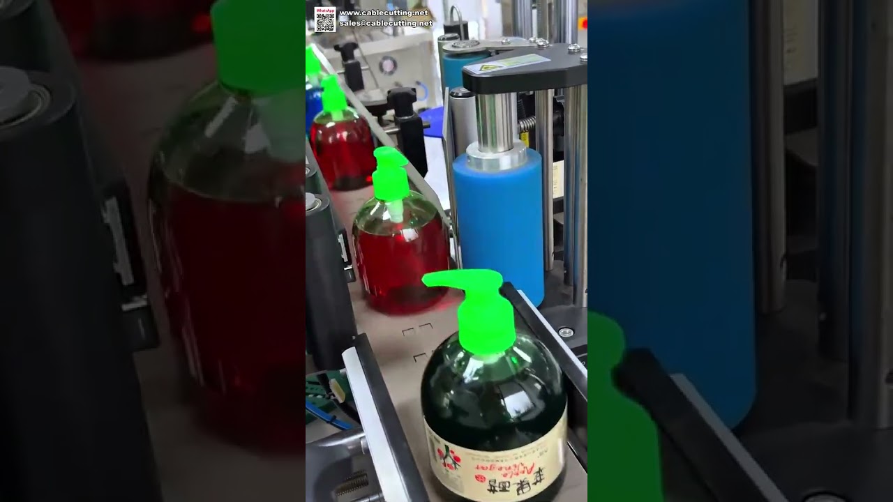 Mesin Pelabelan Botol Bulat Automatik Berkelajuan Tinggi | Aplikator Stiker Industri untuk Pengeluaran Besar-besaran