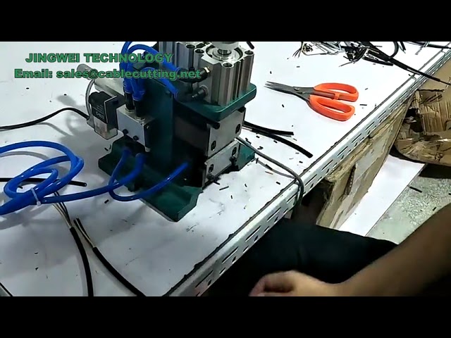 Mini pneumatic wire stripping machine 3F used for electric cable wire stripper skin peeling tool