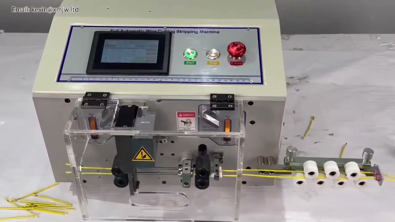 Double Wire Touch Screen Automatic Wire Stripping Peeling Cutting Machine SWT508SDB2S 220V 110V Cabl