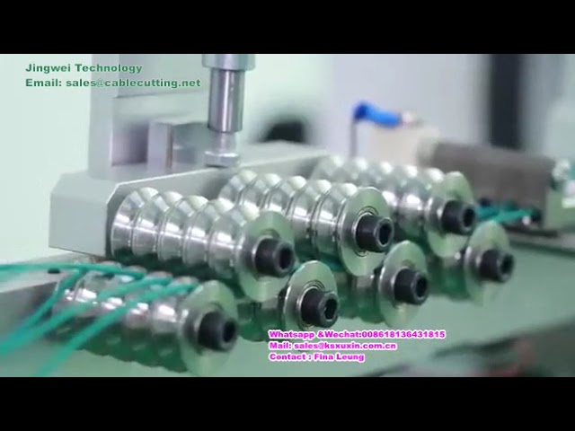 Fully automatic terminal and tin machine 2500; Five head cable tin and terminal crimp machine