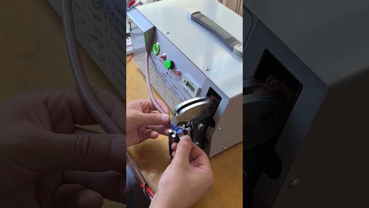 Crimping Mudah untuk Terminal Pra-penebat Besar dengan Crimper Elektrik #pengilangan #mesin